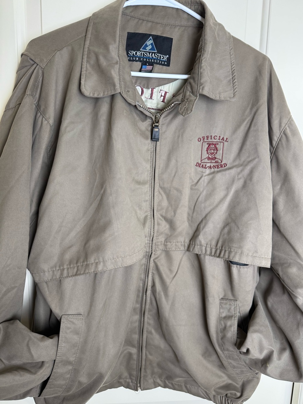 Vintage Dial A Nerd Sportsmaster Tech Jacket USA Made Computer Guru L - Picture 2 of 9